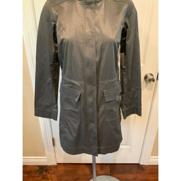 Eileen Fisher Gray Long Zip-Up Jacket, Size XS - Picture 3 of 7